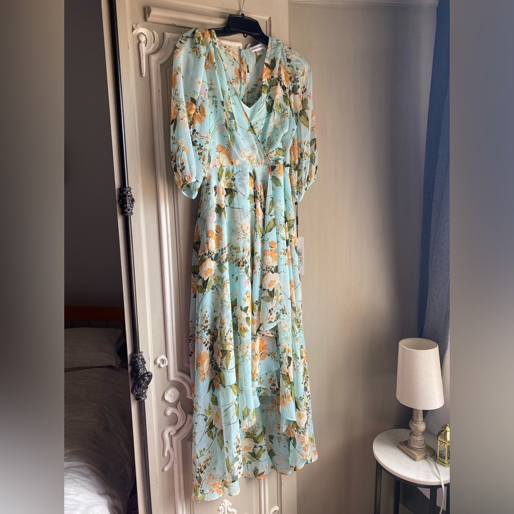 Calvin Klein Floral Pastel Maxi Dress